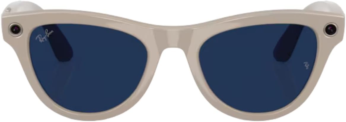 Meta Ray-Ban (Gen 1), Skyler, Shiny Chalky Grey | Smart AI Glasses for Men, Women â 12 MP Ultra-Wide Camera, Open-Ear Audio, Video Recording, Bluetooth â TransitionsÂ® Sapphire Lenses â Sunglasses