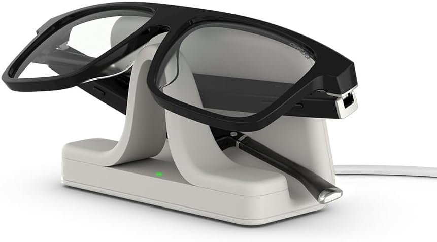 Carrera Smart Glasses with Alexa, Smart audio glasses, Sprinter black frames with blue light filtering lenses, Square