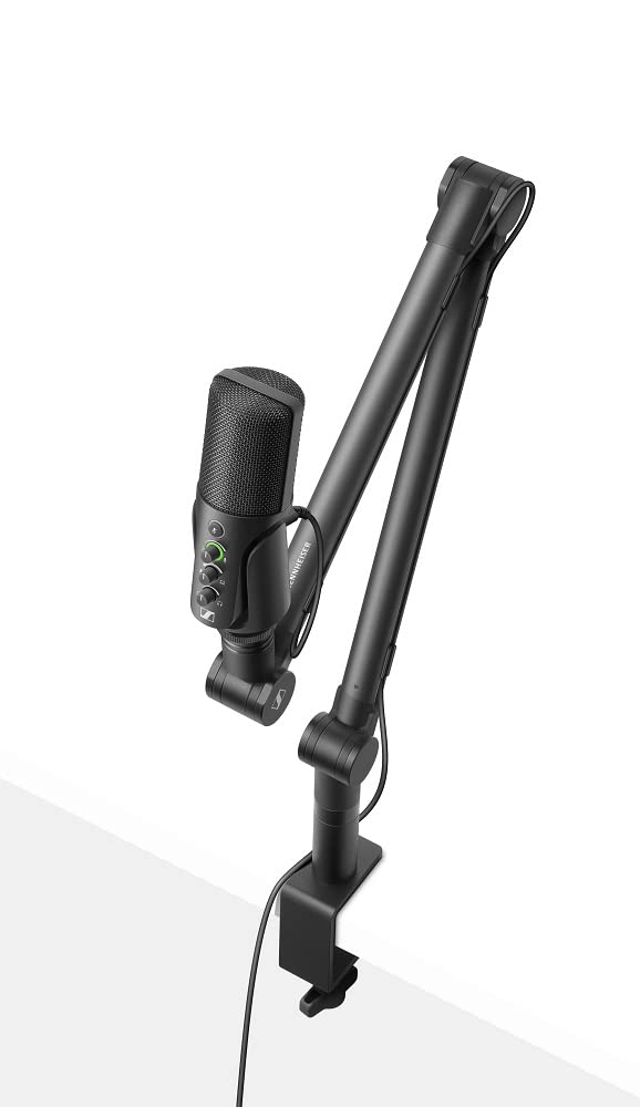 SENNHEISER Professional Profile - USB Cardioid Condenser Microphone & Table Stand, 1.2 m USB-C Cable - Mute Button, Built-in Headphone Jack, Gain, Mix & Volume Control, for PC & Mac,Black