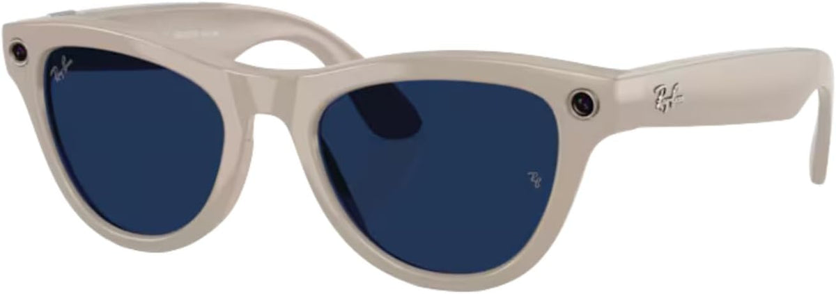 Meta Ray-Ban (Gen 1), Skyler, Shiny Chalky Grey | Smart AI Glasses for Men, Women â 12 MP Ultra-Wide Camera, Open-Ear Audio, Video Recording, Bluetooth â TransitionsÂ® Sapphire Lenses â Sunglasses