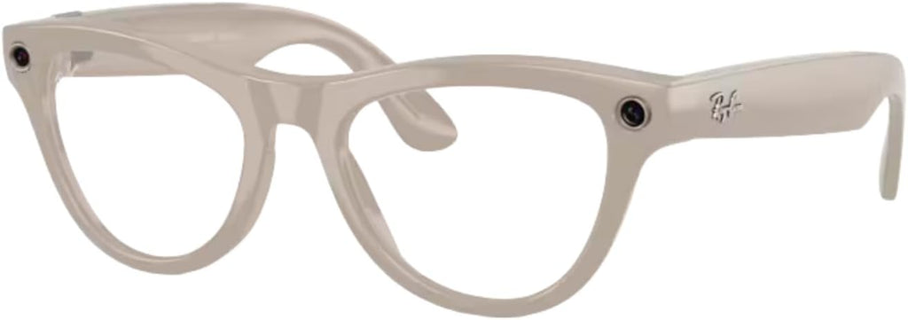 Meta Ray-Ban (Gen 1), Skyler, Shiny Chalky Grey | Smart AI Glasses for Men, Women â 12 MP Ultra-Wide Camera, Open-Ear Audio, Video Recording, Bluetooth â TransitionsÂ® Sapphire Lenses â Sunglasses