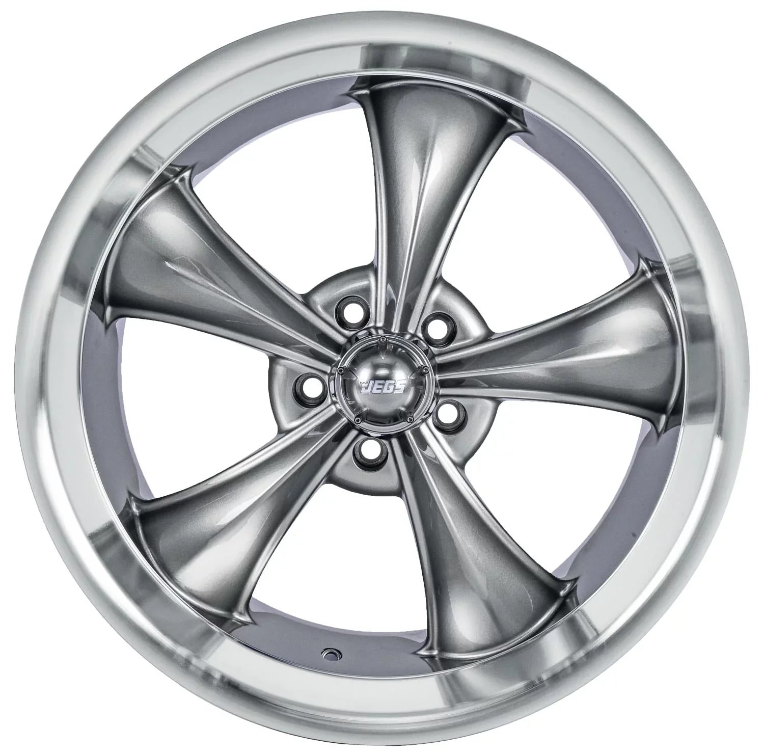 JEGS 681339 Resto-Rod Wheel Size: 20 x 8.5 Bolt Pattern: 5 x 4.75 Back Spacing: