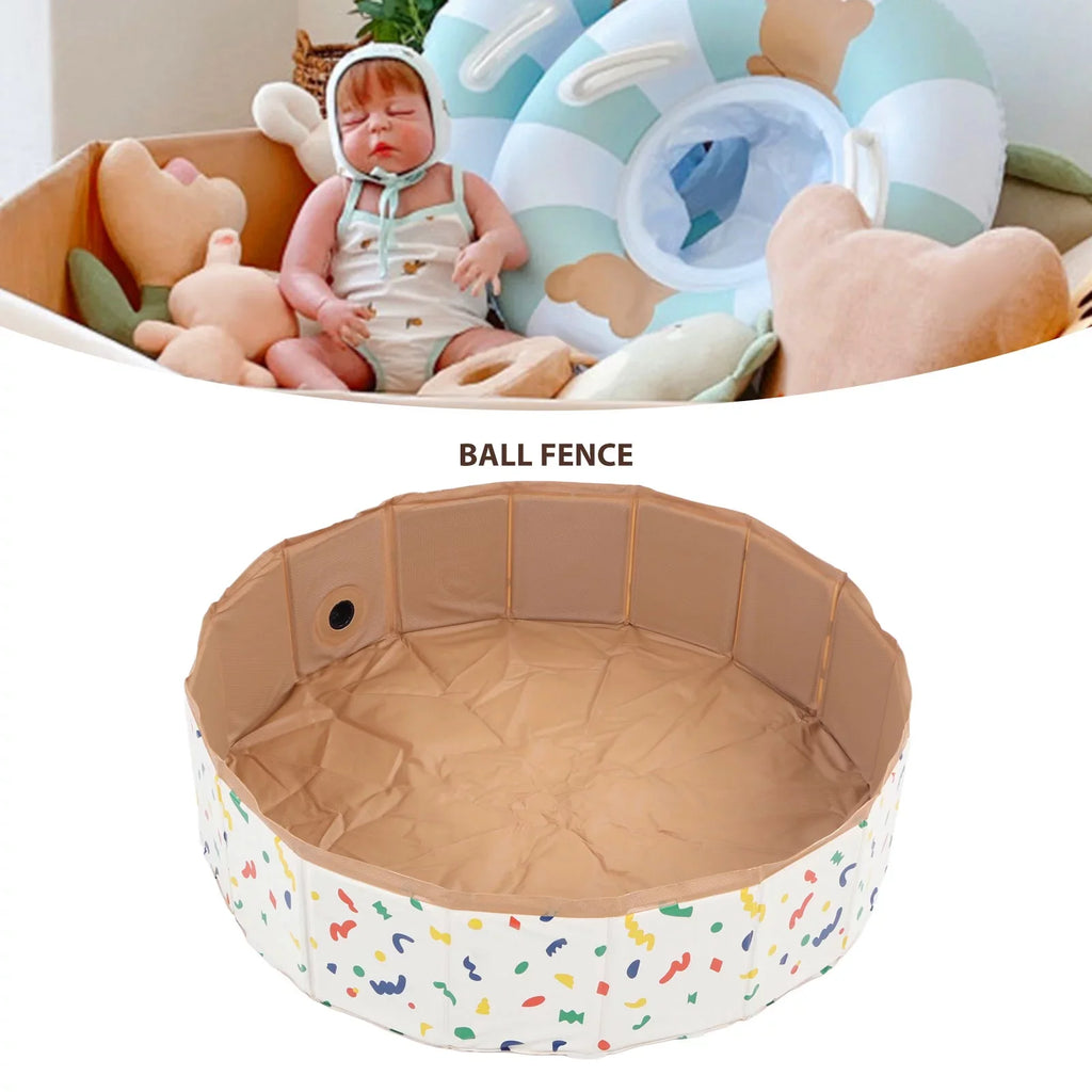 Buumin Portable Kids Ball Pool Foldable Large Ocean Toddlers Ball Pool Play Game Fence Indoor Outdoor