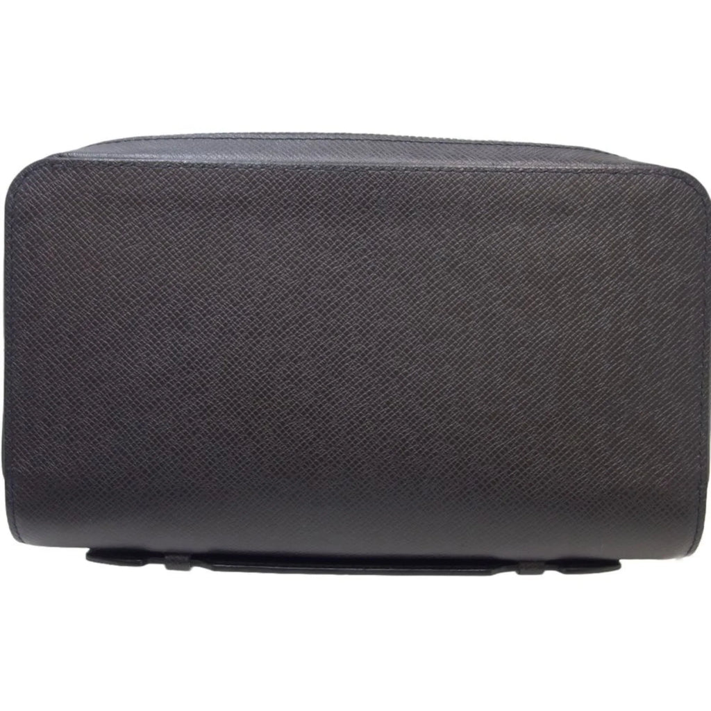 Pre-Owned Louis Vuitton Taiga LOUIS VUITTON Zippy XL M42097 Long Wallet Ardoise 083562 (Good)
