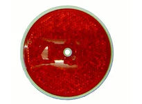 Cortina 13-099-32 3-3/8" Dia. Reflector - Center Hole Mount - Red (80 Pack)