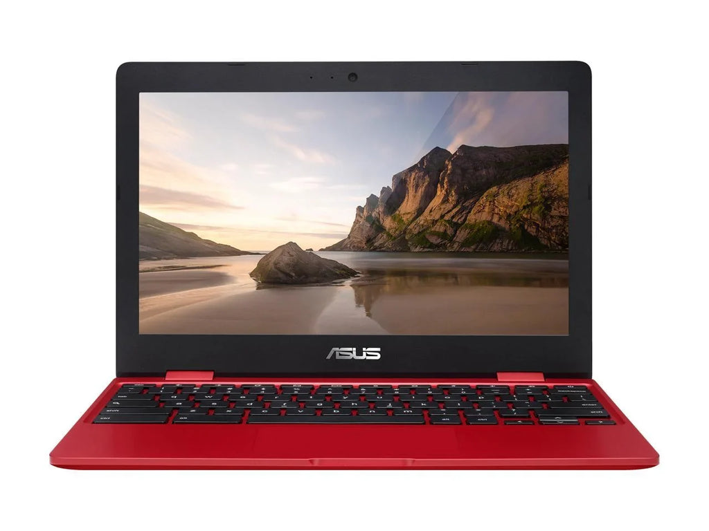 ASUS Chromebook Laptop in Red, 12, Intel Celeron, 32GB Flash Storage, 4GB RAM, C223NA-DH02-RD