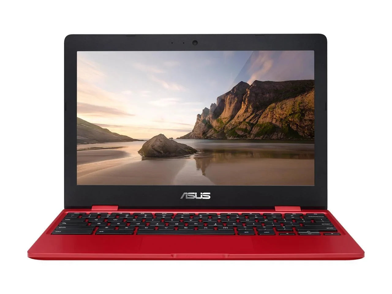 ASUS Chromebook Laptop in Red, 12, Intel Celeron, 32GB Flash Storage, 4GB RAM, C223NA-DH02-RD
