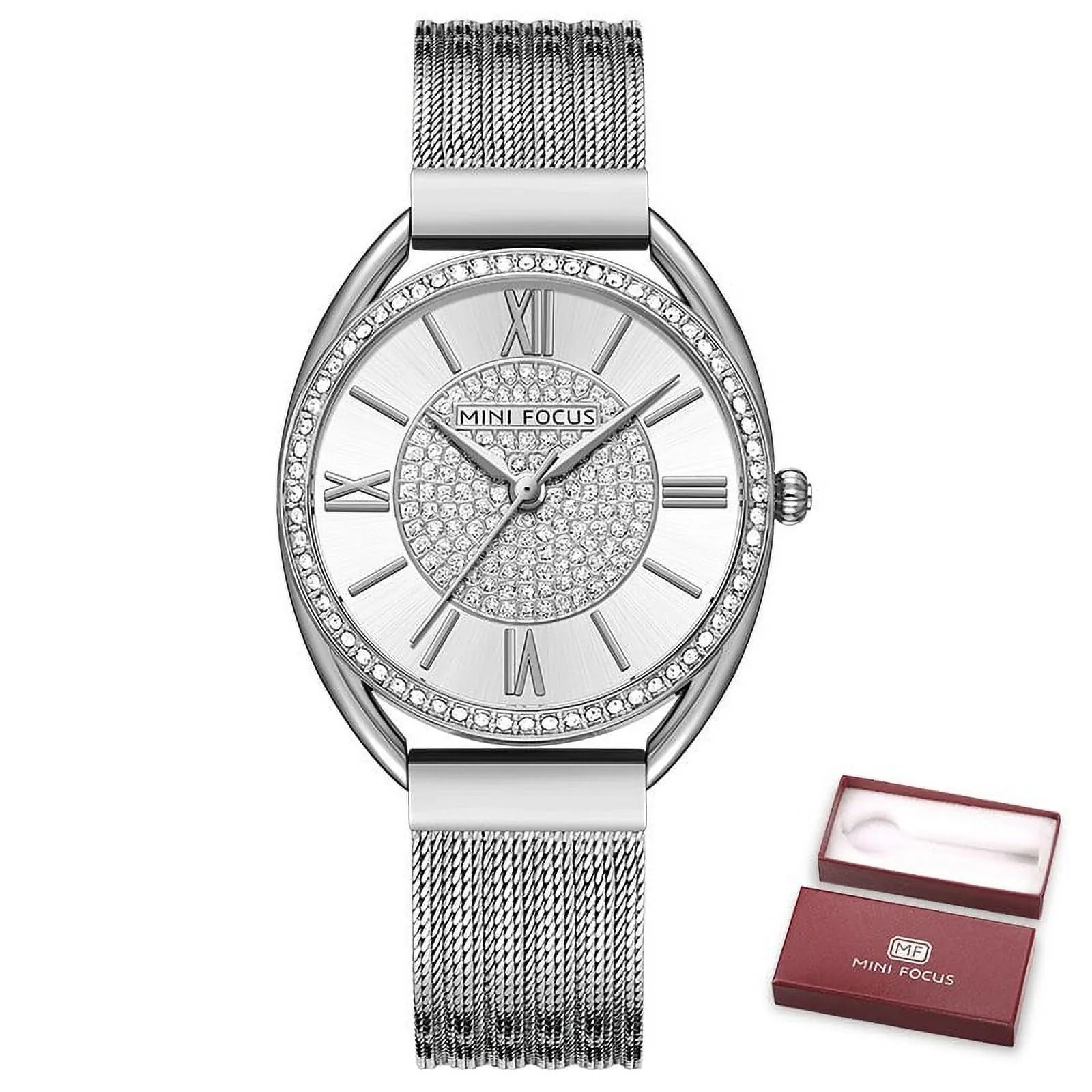 Fashion Watch For Women Wriswatch luxury brand Casual Quartz Ladies Watches Black Stainless Steel Strap Reloj Mujer 042506