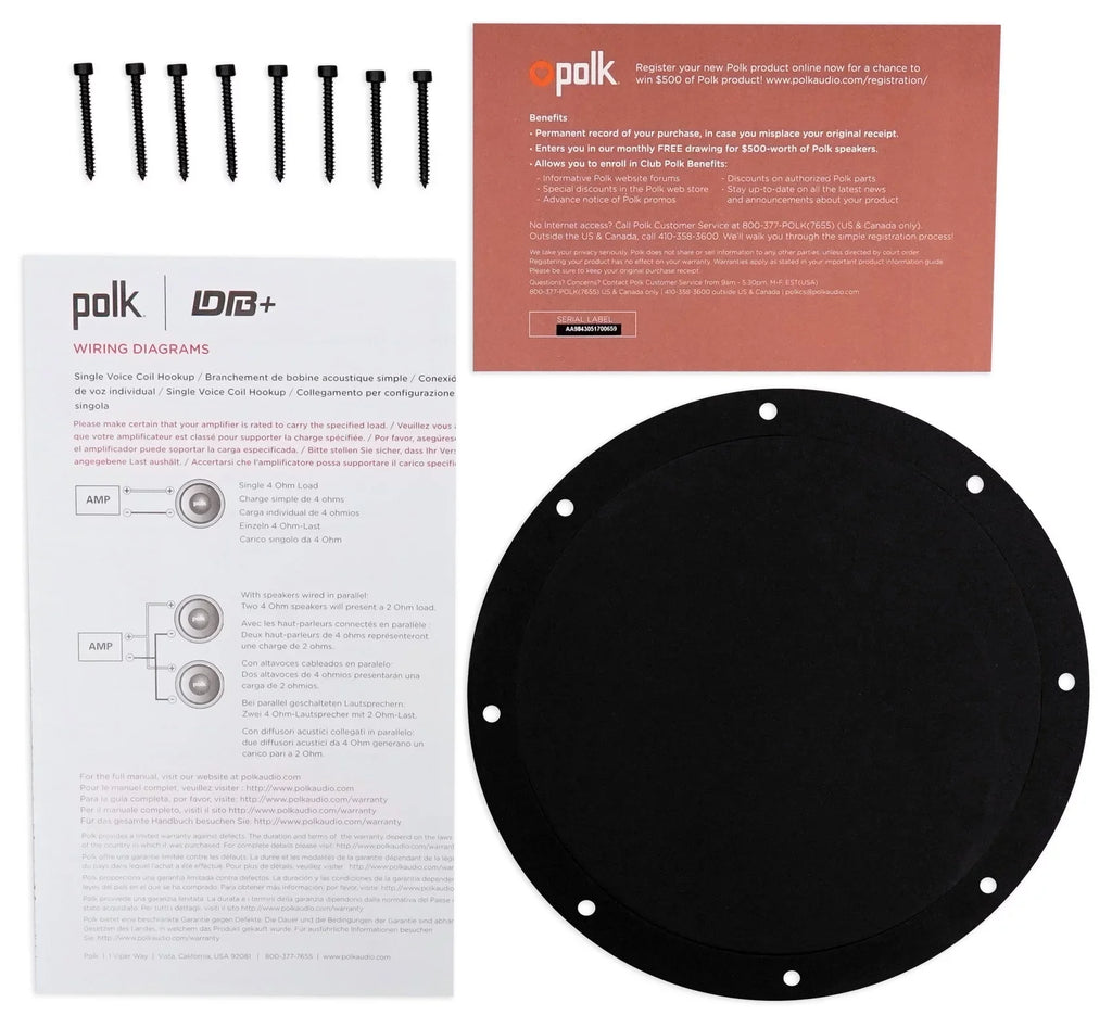 (2) Polk Audio DB842DVC 8” 1500 Watt Dual 4-Ohm Car Audio Subwoofer Sub+Rockmat