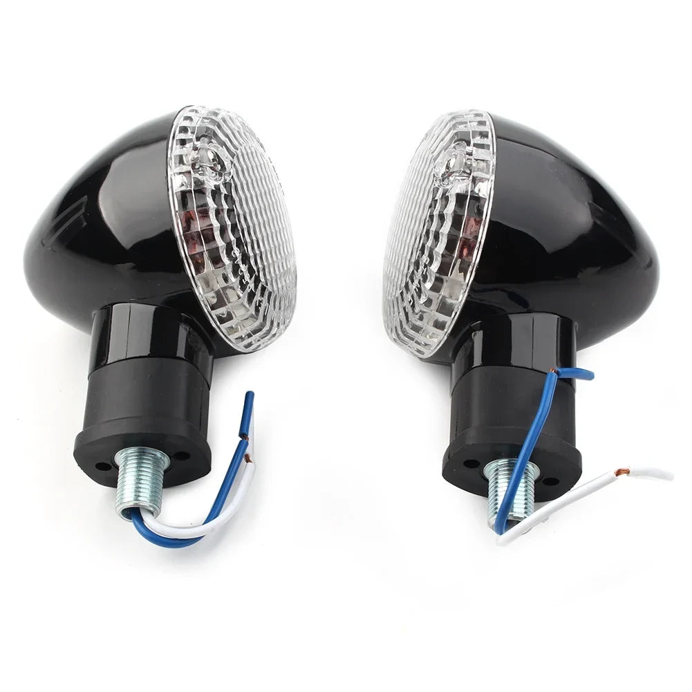 BFY 1Pair Motorcycle Turn Signal Lamp Amber Indicator Blinker Light w/ Clear Wrap Yamaha Bolt XVS950 2014 2015 2016 2017 2018