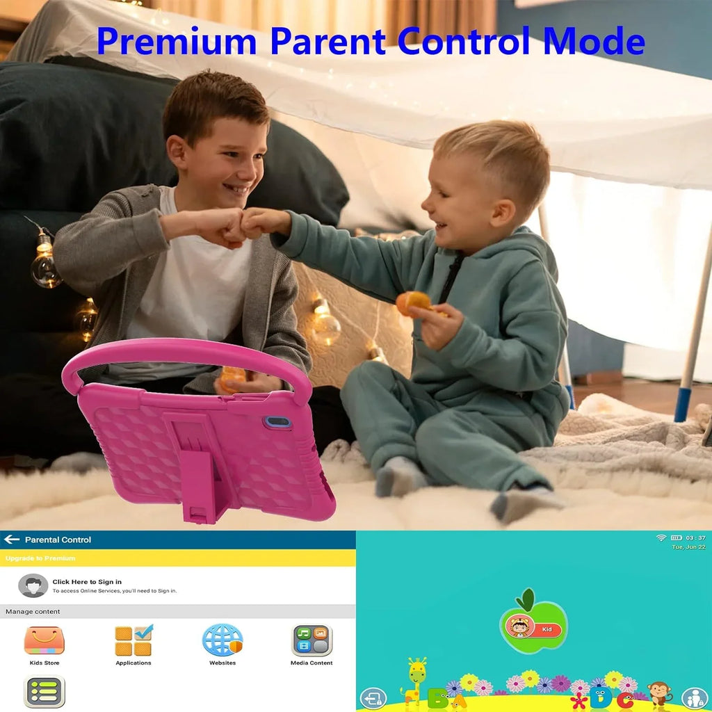 Kids Tablet 7 inch Tablet Kids WiFi Kids Tablets 32G Android 11 Dual Camera Educational Games Parental Control, Toddler Tablet with Kids Software Pre-Installed Kid-Proof YouTube Netflix
