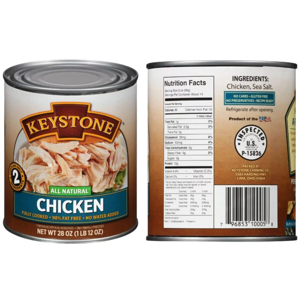 (9 Cans - 3 of Each) Keystone All Natural Beef, Chicken and Pork 28oz Cans Combo ✅ Emergency Survival Camping Ready to eat Long Shelf Life Food ✅