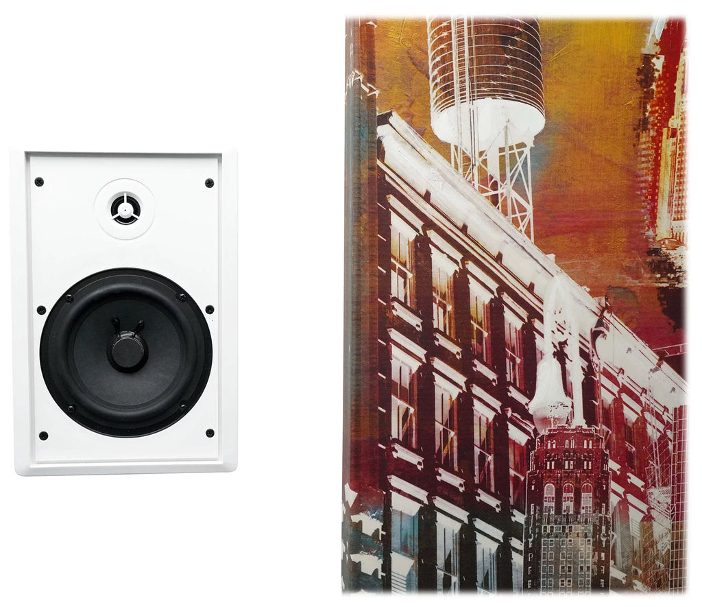 6-Zone Amp+4 JBL White Pendant+6 Slim White Wall Speakers 4 Restaurant/Bar/Cafe