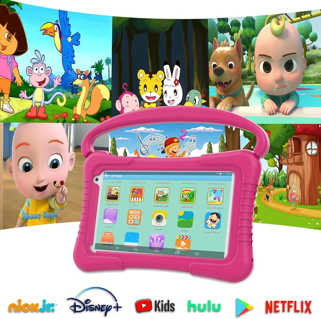 Kids Tablet 7 inch Tablet Kids WiFi Kids Tablets 32G Android 11 Dual Camera Educational Games Parental Control, Toddler Tablet with Kids Software Pre-Installed Kid-Proof YouTube Netflix