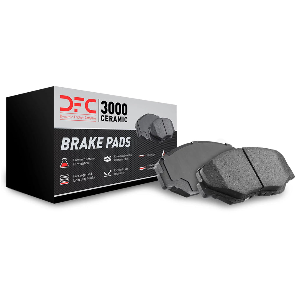 Dynamic Friction Company 3000 Ceramic Brake Pads 1310-0609-00-Front or Rear Set For 1986-1991 Porsche 928, 1990-1991 Porsche 944, 1991-1998 Porsche 911