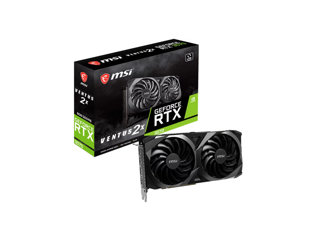 MSI Ventus GeForce RTX 3070 8GB GDDR6 PCI Express 4.0 ATX Video Card RTX 3070 VENTUS 2X 8G LHR