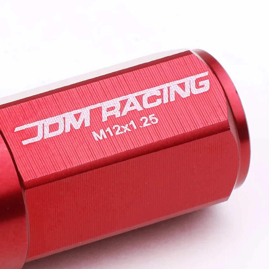 DNA Motoring LN-ZTL-9027-125-RD 20-Piece M12 x 1.25 Aluminum Alloy Wheel Lug Nuts +2 X Deep Drive Extension (Red)