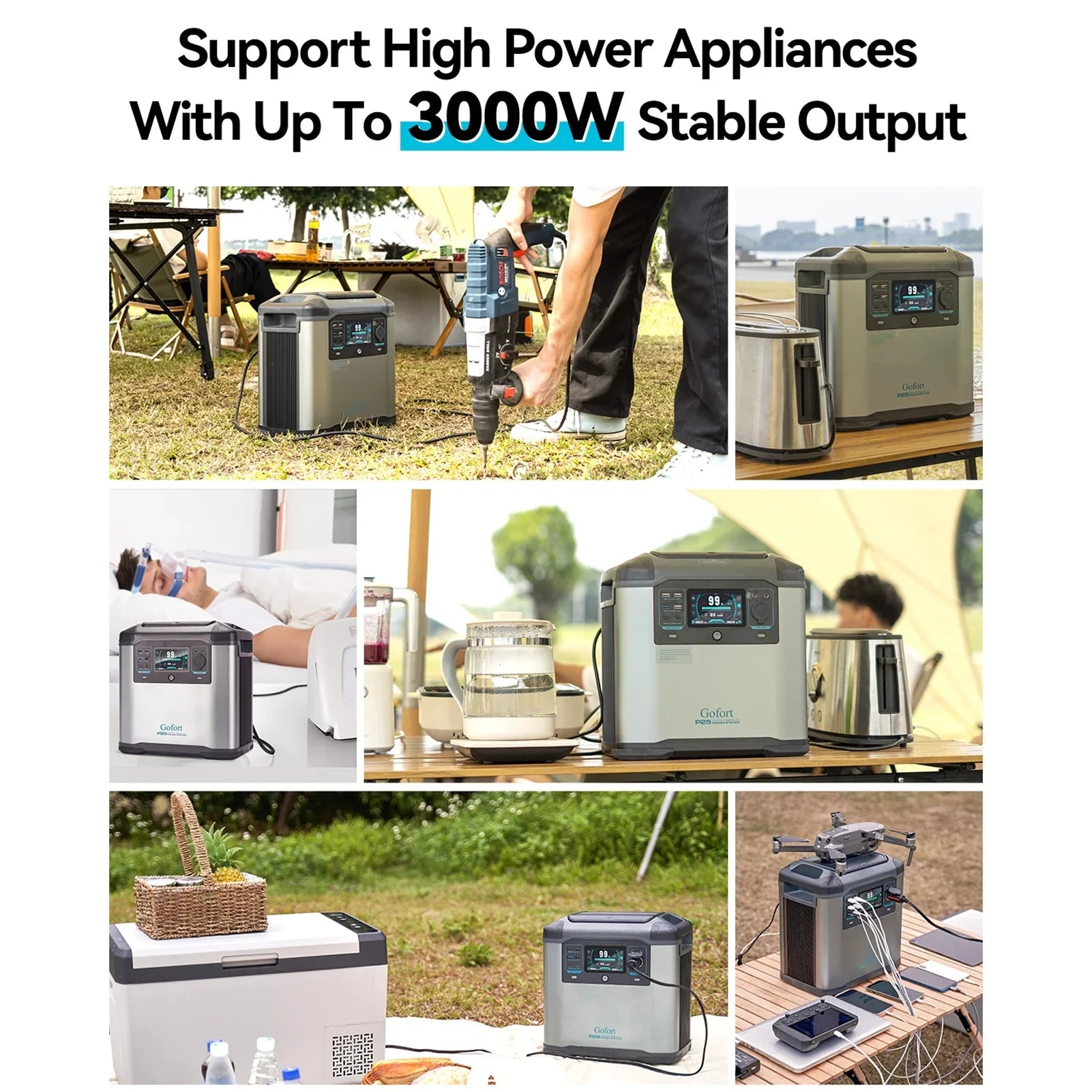 Got 2000W Portable Power Station Reliable Solar Generator Off-Grid Living