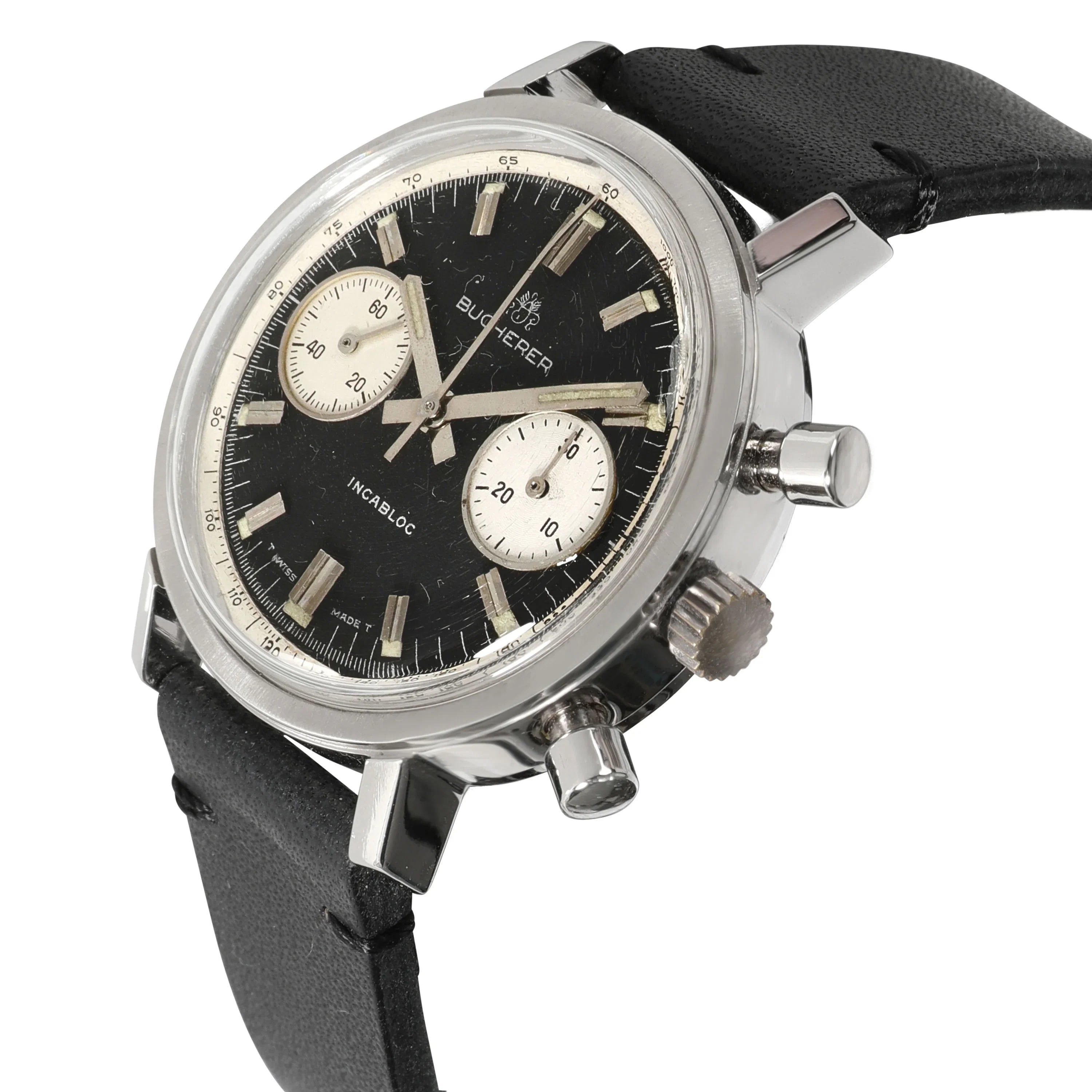Bucherer Chrono Chrono Men's Vintage Watch in Stainless Steel Pre-Owned