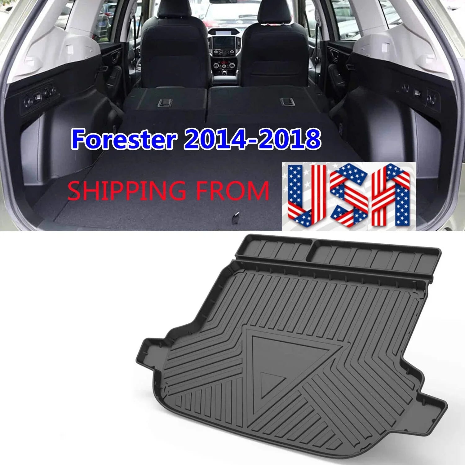 Trunk Liner TPO Cargo Mats 2014-2018 Subaru Forester Reliable Protection