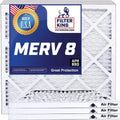 Filter King 14x31.5x1a Air Filter | 4-PACK | MERV 8 HVAC Pleated A/C Furnace Filters | MADE IN USA | Actual Size: 14 x 31.5 x .75"