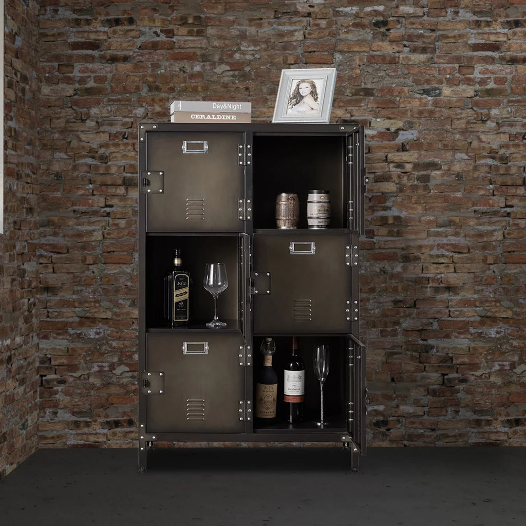 STANI Metal Locker 47.3" Steel Storage Cabinet with 2 Shelf ,Office School Gym Bedroom Metal Storage Locker Cabinets Employees Students Steel Locker