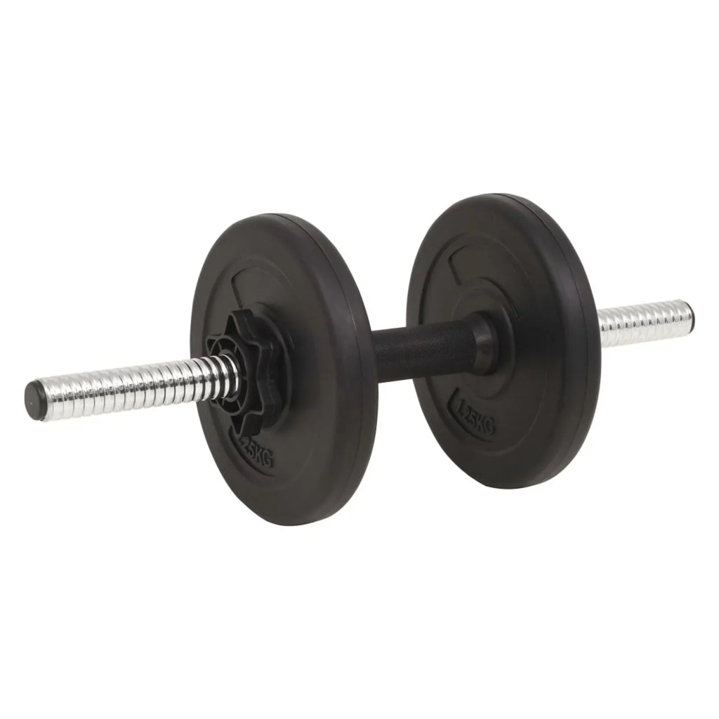 moobody Barbell and Dumbbell Set Weight Plates with Bars 66.1 lb Strength Training, Weightlifting, Bodybuilding, Fitness, Home Gym