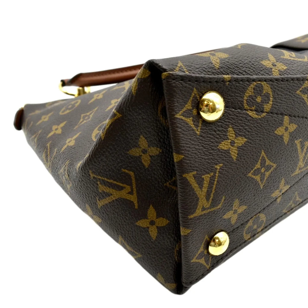 Pre-owned LOUIS VUITTON V MM Monogram Leather Hobo Bag Black