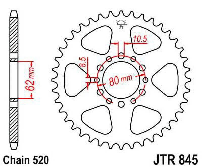 Front & Rear Sproket Kit YAMAHA IT125 G,H-USA 80-81 JT Sprockets