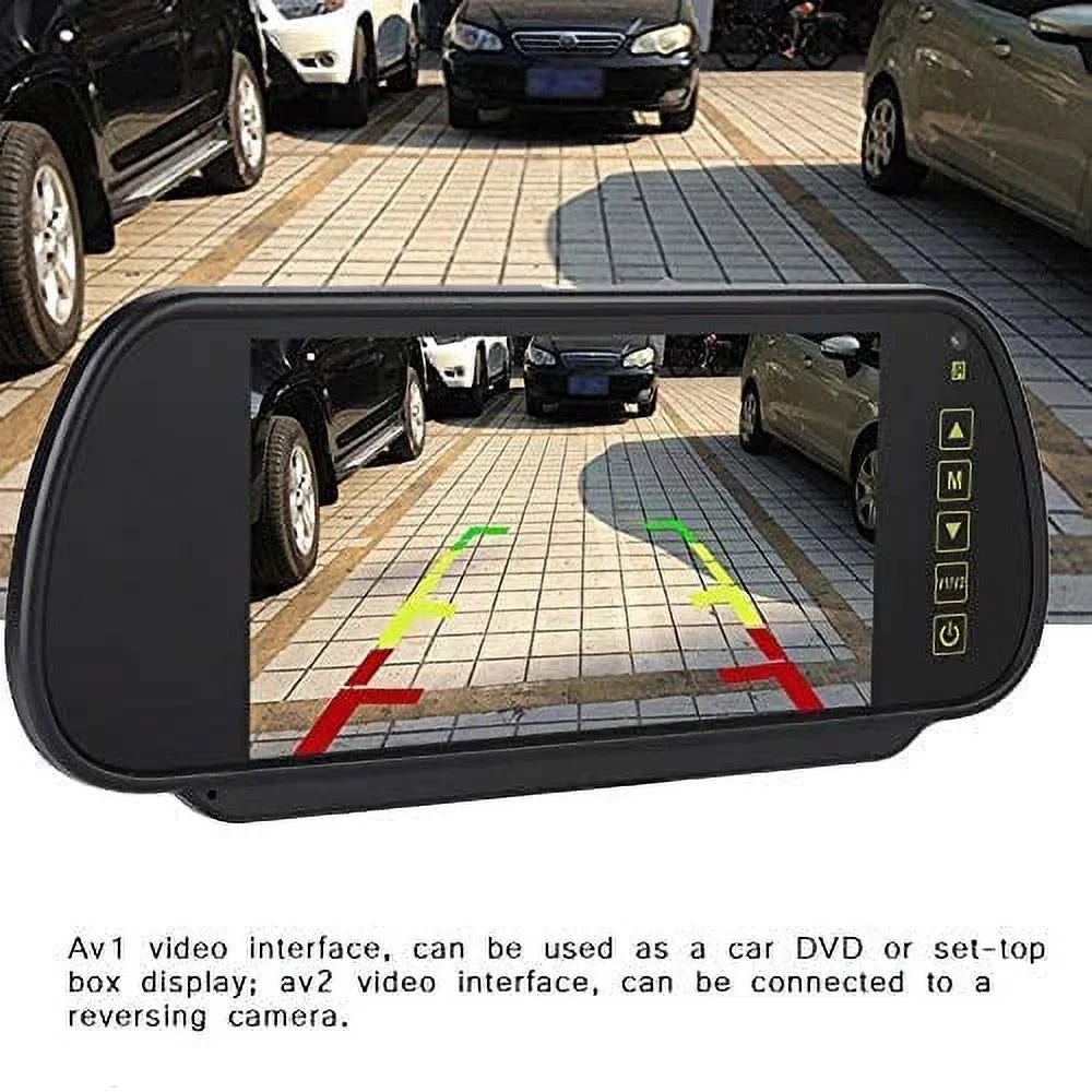 Bileeko Car Rear View Mirror 7 Inch LCD Vehicle Monitor Screen Parking