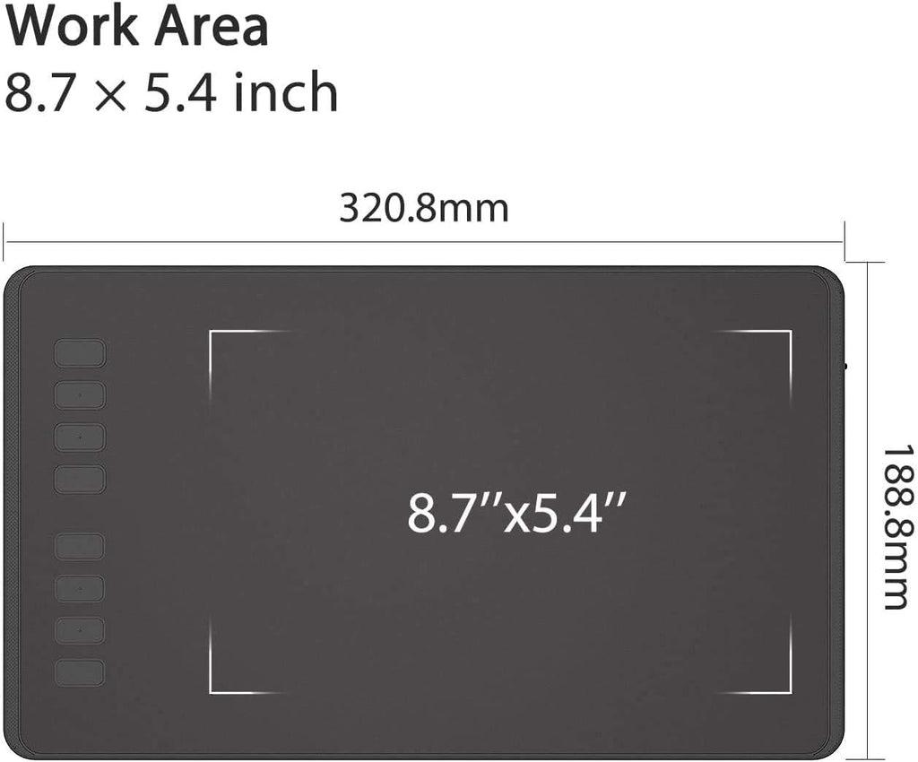 HUION Inspiroy H950P 8x5 inch Drawing Tablet 16384 Pen Pressure