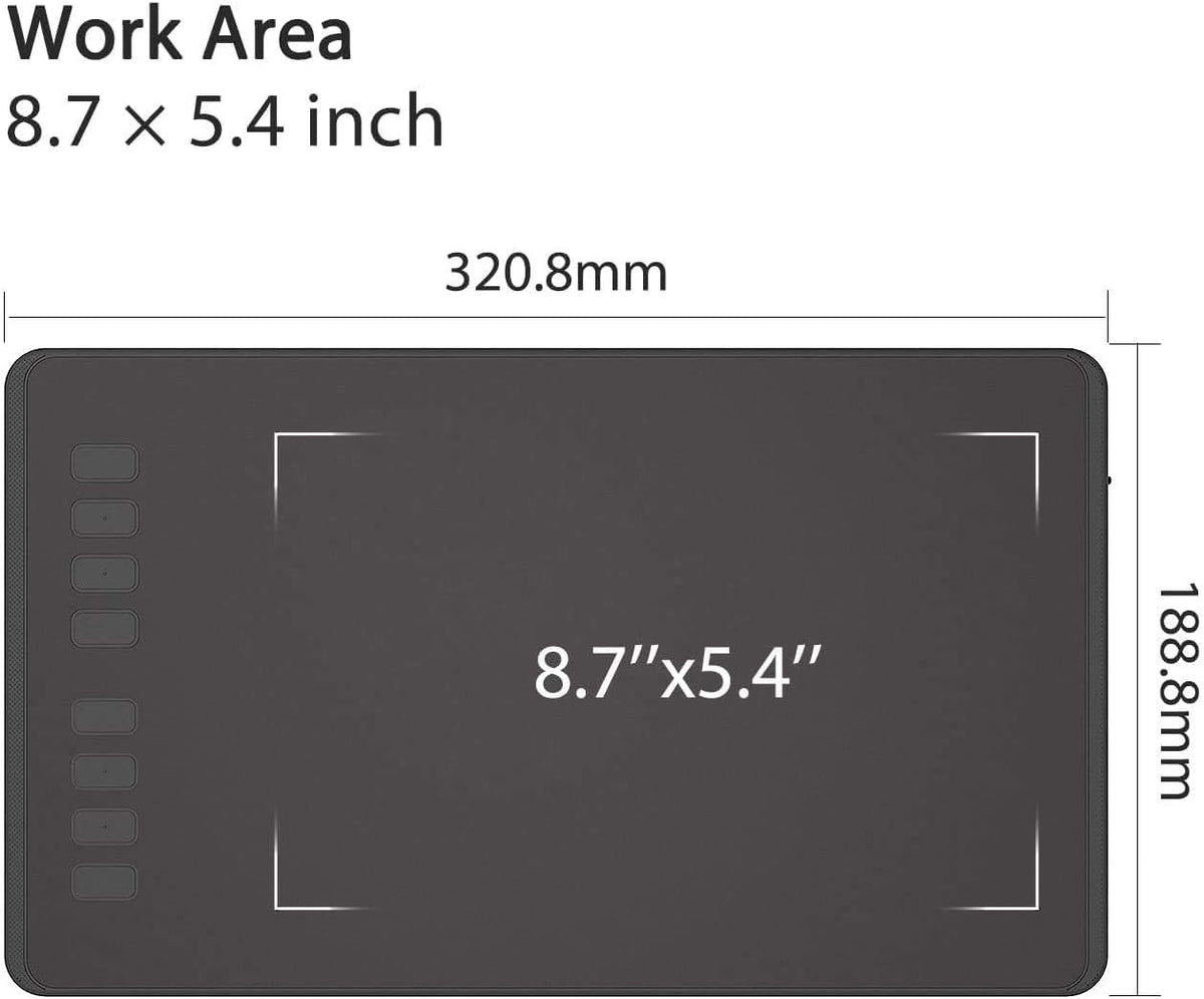 HUION Inspiroy H950P 8x5 inch Drawing Tablet 16384 Pen Pressure