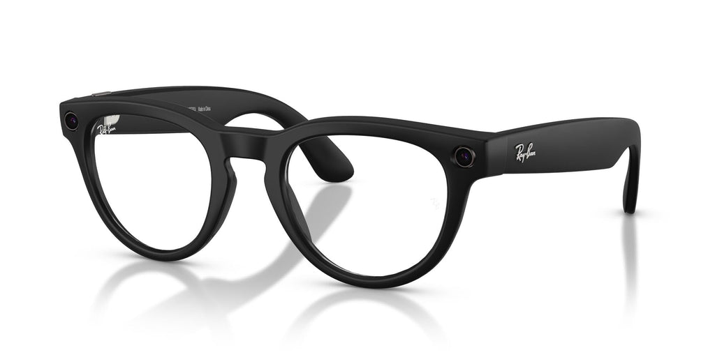 Meta Ray-Ban (Gen 2) Headliner Smart AI Glasses, Shiny Black, Green Lenses