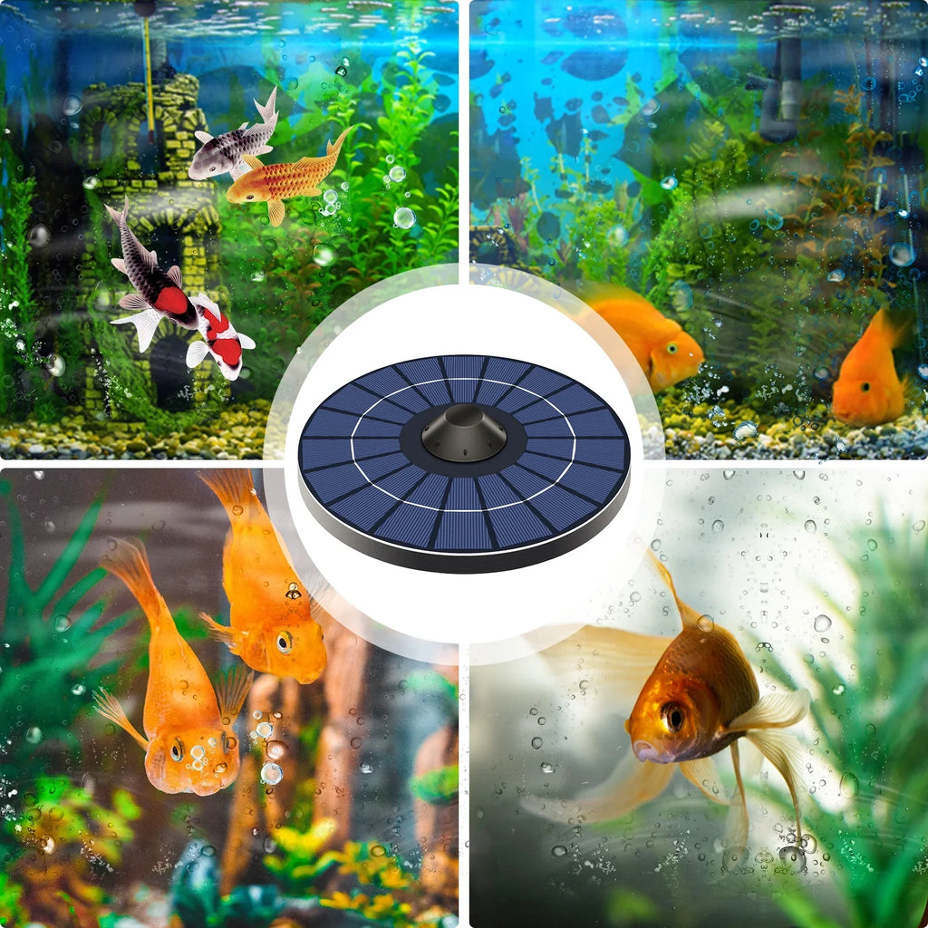 Carevas Instrument,Aerator Fish Tank Fish Tank Small Pond Aerator Stone Water Pond Tank Small Pond Bubble Stone Water Small Pond Water Solar Aerator Pump mewmewcat Air se Bubble