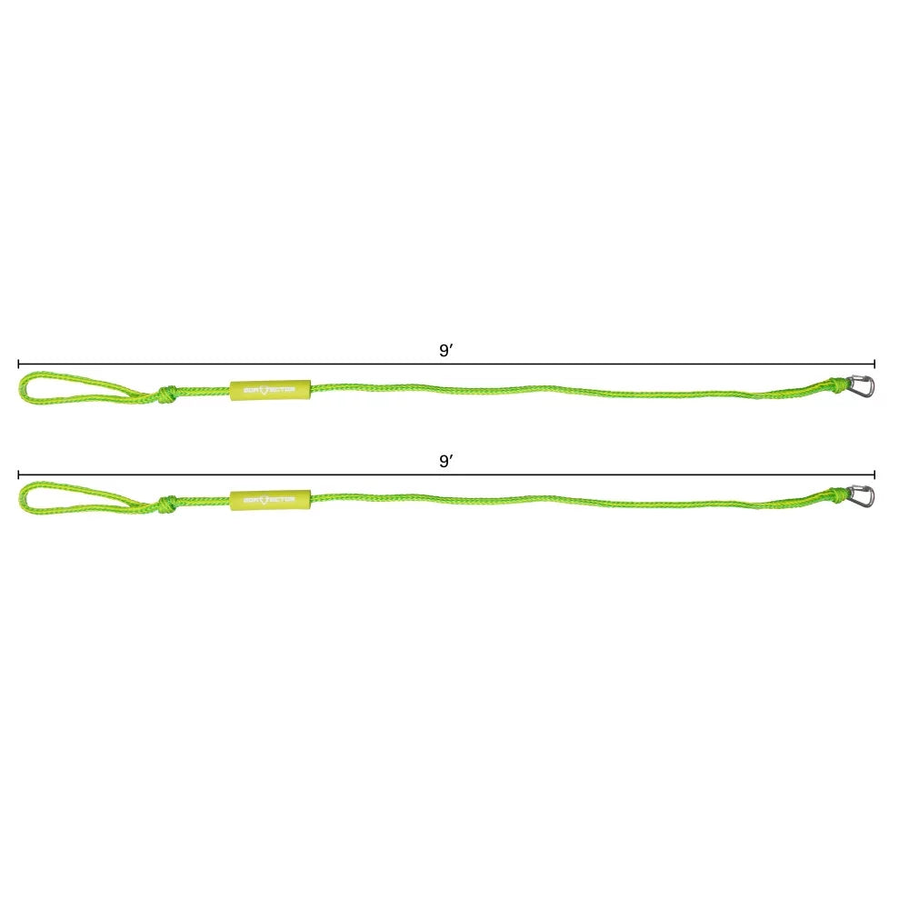 Extreme Max 3006.3132 Vessel PWC Dock Line Value 2-Pack - 9 Ft., Green and Yellow