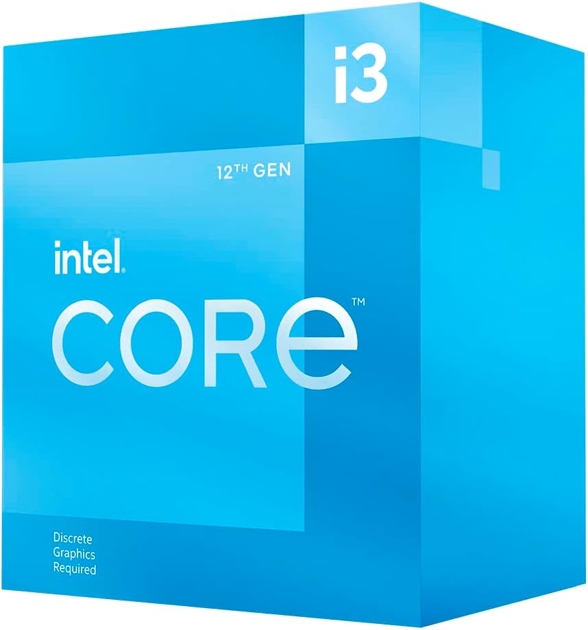 IntelÂ® Coreâ¢ i3-12100F 12th Generation Desktop Processor (Base Clock: 3.3GHz, 4 Cores, LGA1700, RAM DDR4 and DDR5 up to 128GB)