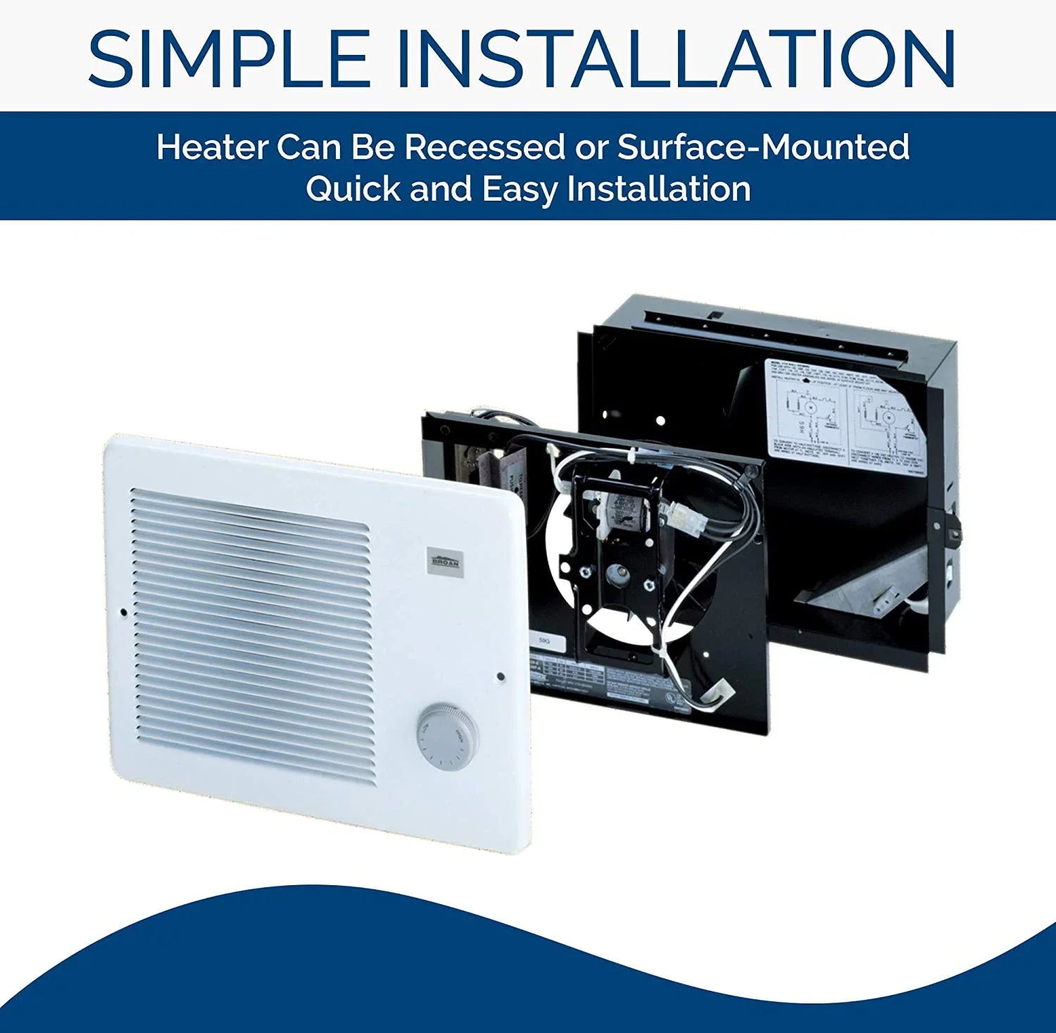 Broan 170 Wall Heater - White