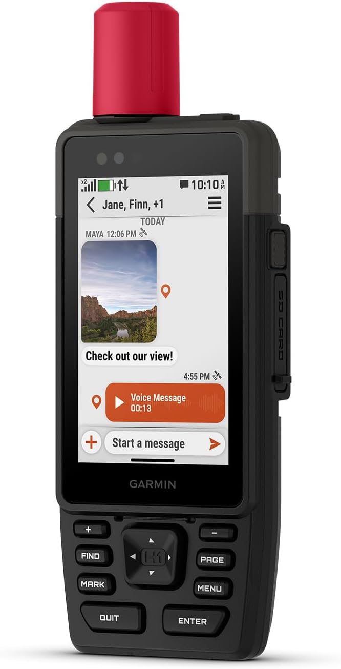 Garmin GPSMAP H1i Plus Rugged Hiking Premium GPS Handheld Navigator with inReach Plus Satellite Technology to Share Text, Photos, Voice Messages, SOS Off-Grid, Long Battery Life, Preloaded Maps Bundle