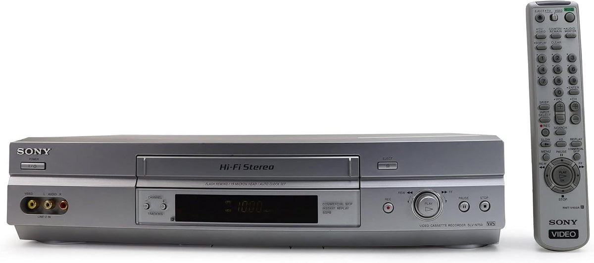 Sony SLV-N750 Full Chassis 4-Head Hi-Fi VCR (Renewed)