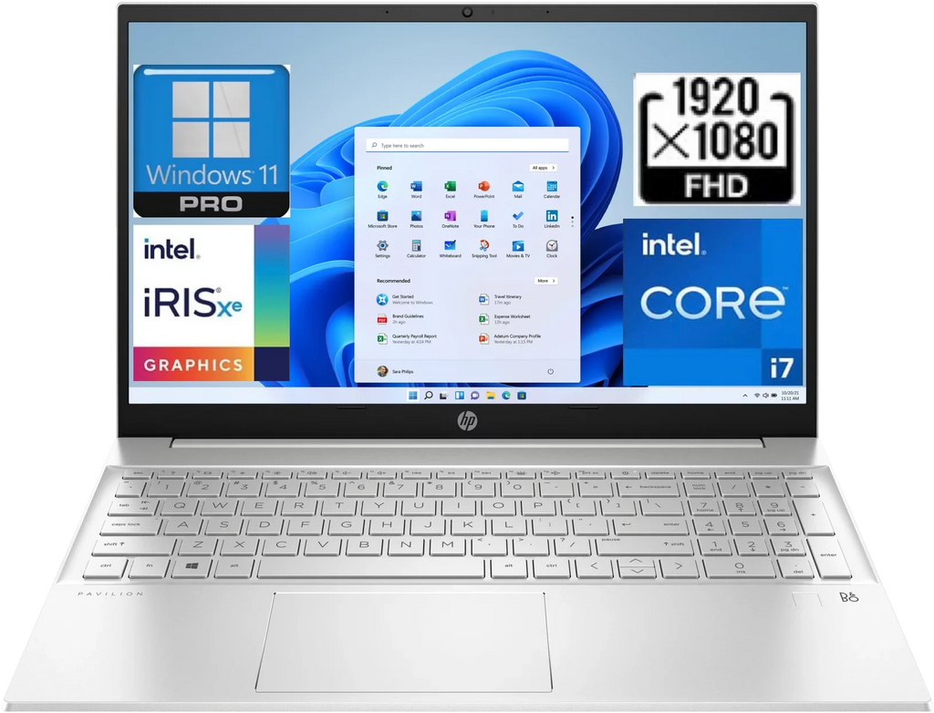 HP 2023 Pavilion 15 Business Laptop[Windows 11 Pro], 15.6 FHD Display, 13th Gen Intel 10-Core i7-1355U up to 5.0Ghz,32GB RAM, 1TB PCIe SSD, Intel Iris Xe Graphics, Numeric Pad, Wi-Fi 6, 5.3 Wireless