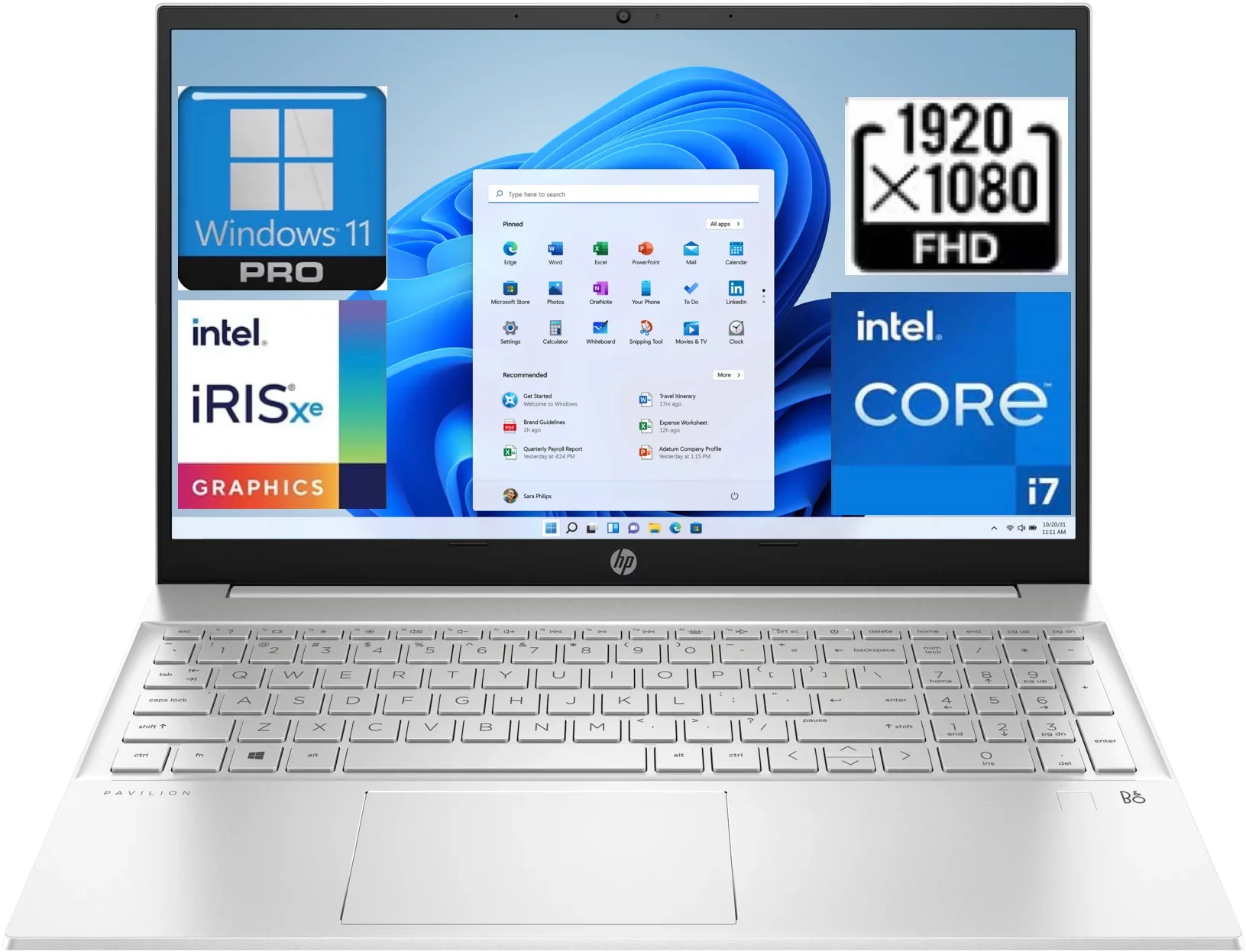HP 2023 Pavilion 15 Business Laptop[Windows 11 Pro], 15.6 FHD Display, 13th Gen Intel 10-Core i7-1355U up to 5.0Ghz,32GB RAM, 1TB PCIe SSD, Intel Iris Xe Graphics, Numeric Pad, Wi-Fi 6, 5.3 Wireless