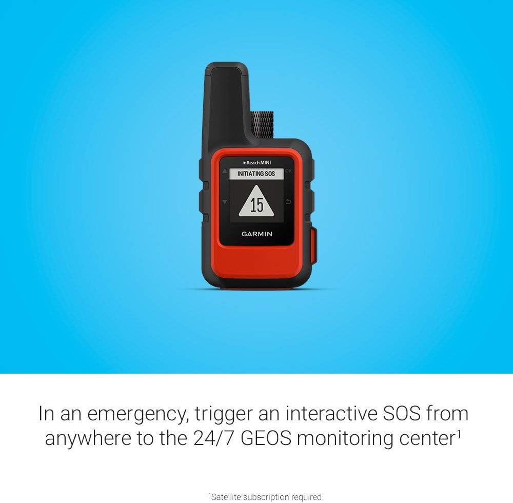 Garmin inReach Mini, Lightweight and Compact Handheld Satellite Communicator, Orange (Renewed)