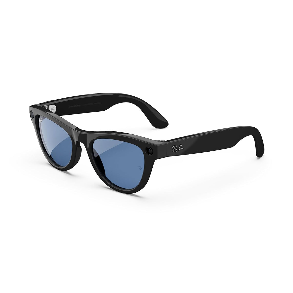 Meta Ray-Ban (Gen 1) Skyler, Shiny Black | Smart AI Glasses for Men, Women â 12 MP Camera, Open-Ear Speakers for Audio, Video Recording, Bluetooth â TransitionsÂ® Cerulean Blue â Wearable Technology