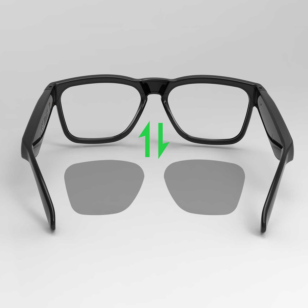 OHO AI Smart Glasses, UV400 Z87+ Audio Open Ear Bluetooth Sunglasses