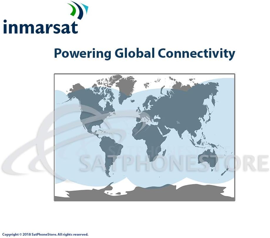 Inmarsat Isatphone 2.1 Satellite Phone and Prepaid SIM Card Ready for Easy Online Activation (100 Units / 77 Minutes)