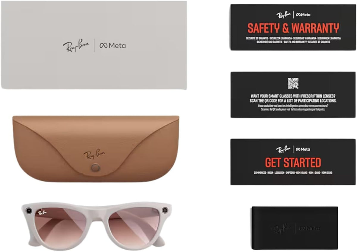 Meta Ray-Ban (Gen 1), Skyler, Shiny Chalky Grey | Smart AI Glasses for Men, Women â 12 MP Ultra-Wide Camera, Open-Ear Audio, Video Recording, Bluetooth â TransitionsÂ® Sapphire Lenses â Sunglasses