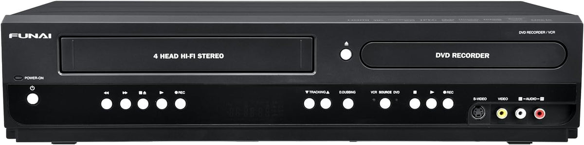 Funai VHS to DVD Recorder VCR Combo w/Remote, HDMI Upconverter Box Bundle (Renewed)