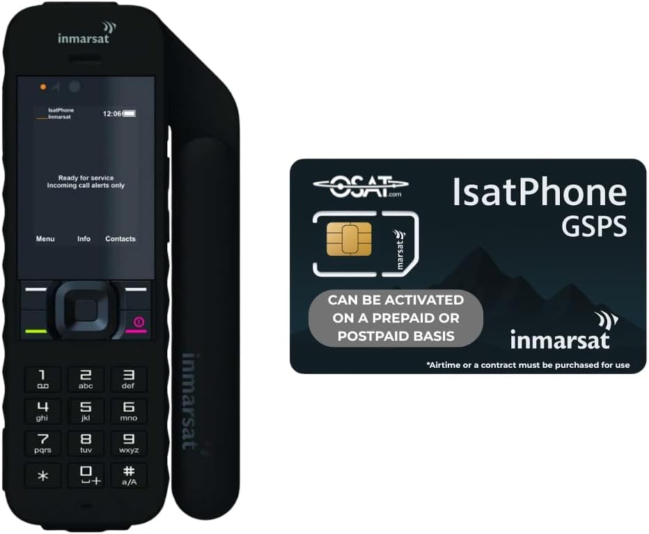 OSAT Inmarsat IsatPhone 2 â Global Satellite Phone with Reliable Voice | Long Battery Life | GPS Tracking | Weather-Resistant Design | Emergency Assistance Button