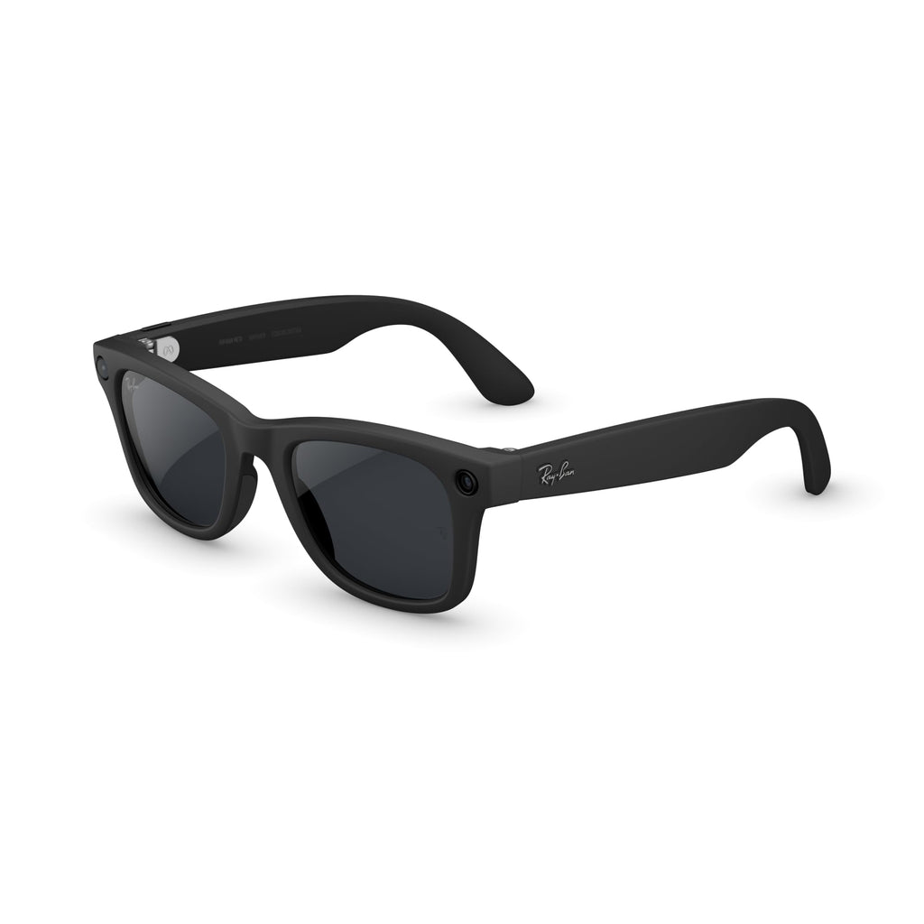 Meta Ray-Ban (Gen 2) Wayfarer Large Smart AI Glasses, Green Lenses