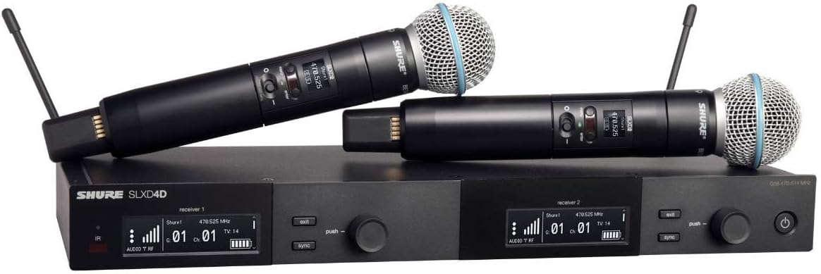 Shure SLXD24D/SM58 Dual Wireless Vocal System - H55 Band